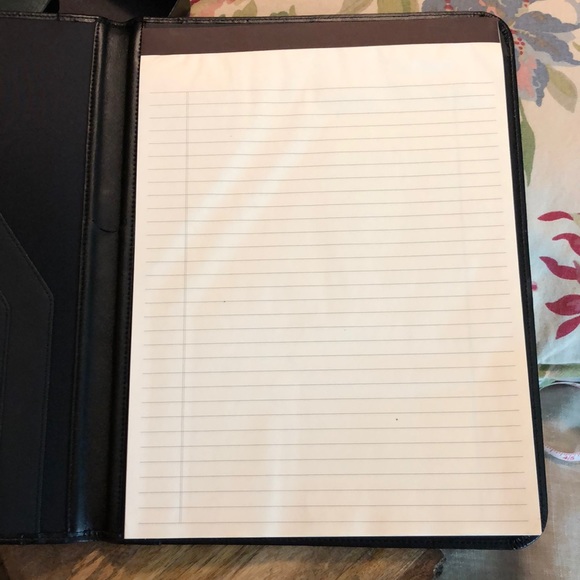 Portfolio Notepad Binder BLACK Career Jobsite Estimate Interview FauxLeather NEW - Picture 5 of 13